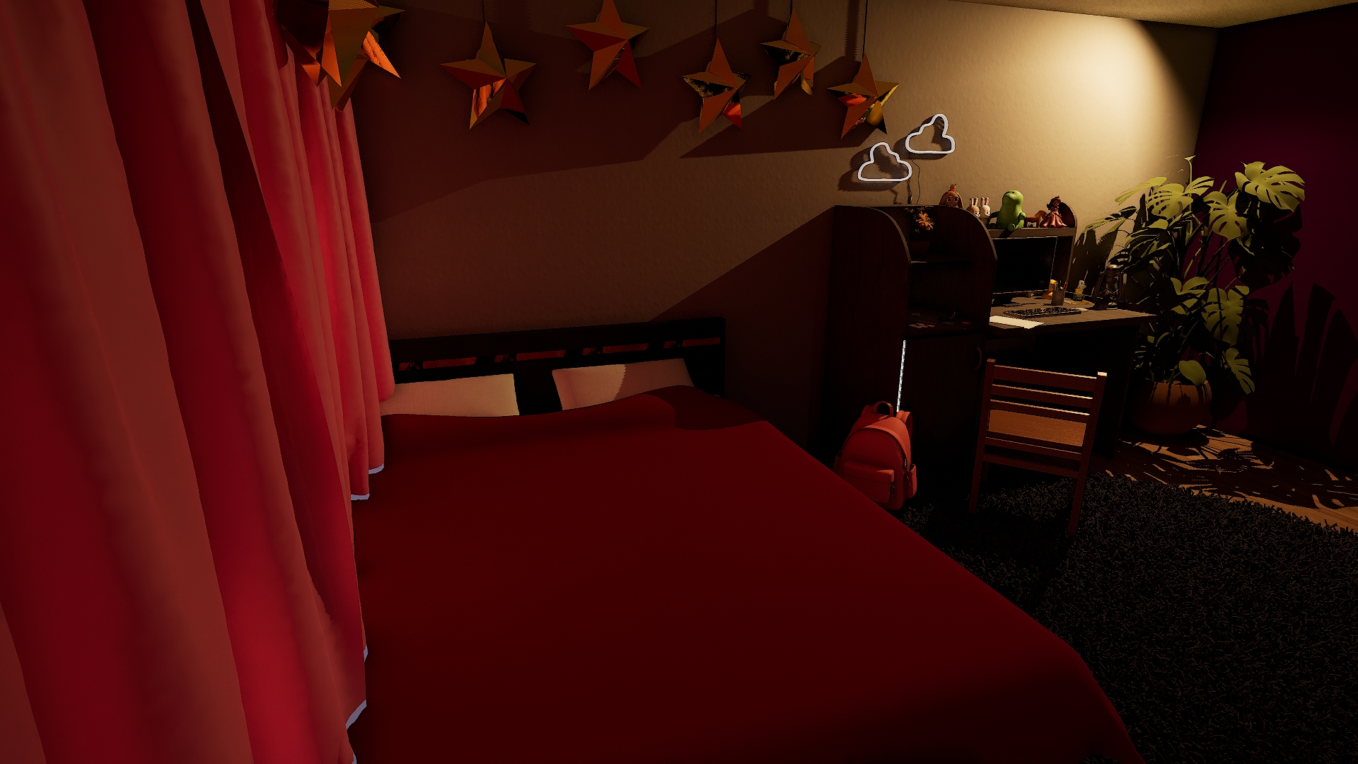 Final surreal bedroom environment